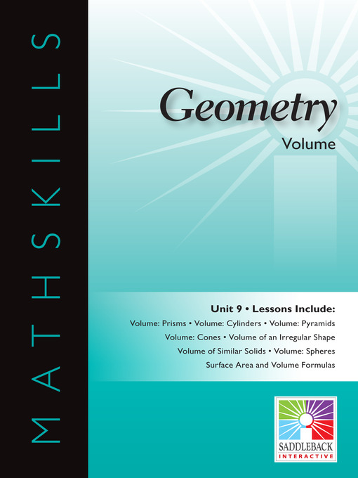 Title details for Geometry: Volume by Saddleback Educational Publishing - Wait list